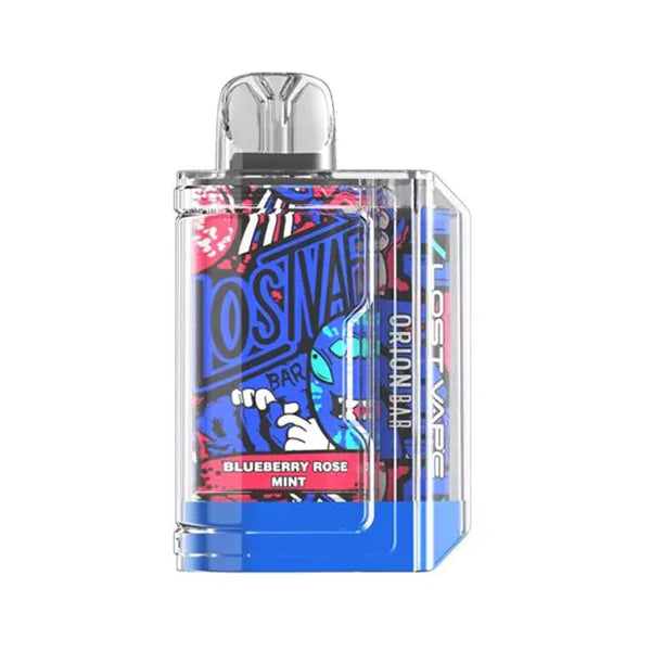 Blueberry Rose Mint Lost Vape Orion Bar 7500 - Black Coral